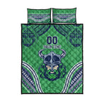 Raiders Rugby Custom Quilt Bed Set With Polynesian Style