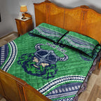 Raiders Rugby Custom Quilt Bed Set With Polynesian Style