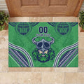 Raiders Rugby Custom Rubber Doormat With Polynesian Style