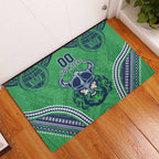 Raiders Rugby Custom Rubber Doormat With Polynesian Style