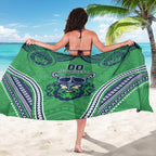 Raiders Rugby Custom Sarong With Polynesian Style