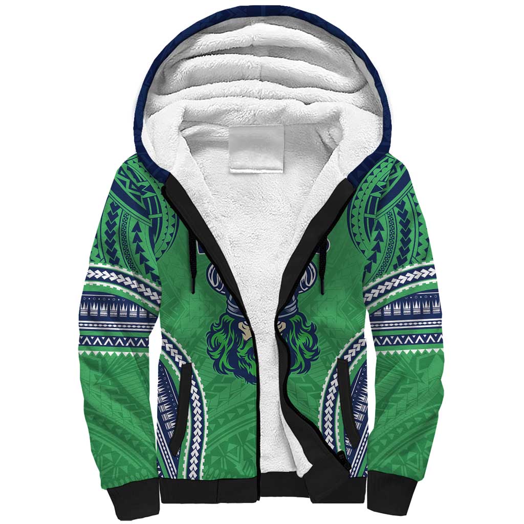 Raiders Rugby Custom Sherpa Hoodie With Polynesian Style