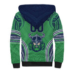 Raiders Rugby Custom Sherpa Hoodie With Polynesian Style