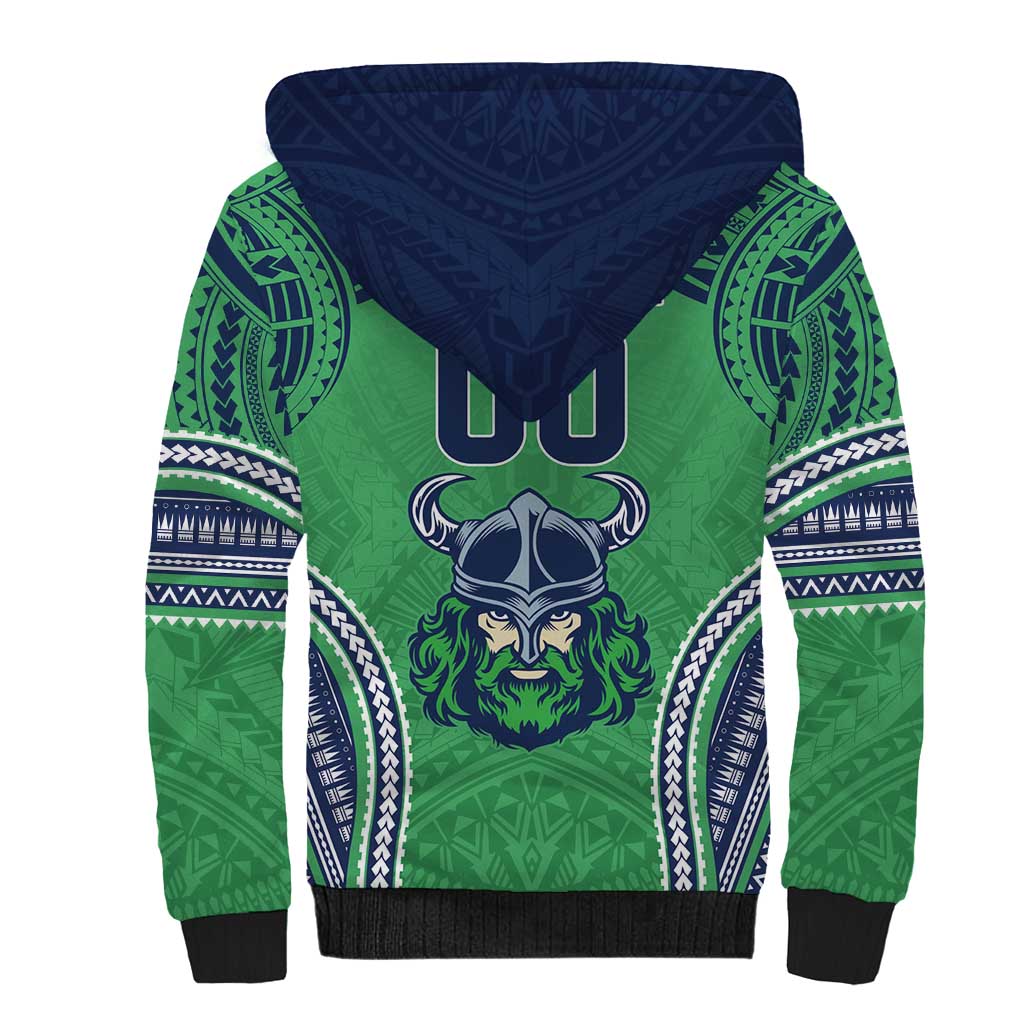 Raiders Rugby Custom Sherpa Hoodie With Polynesian Style