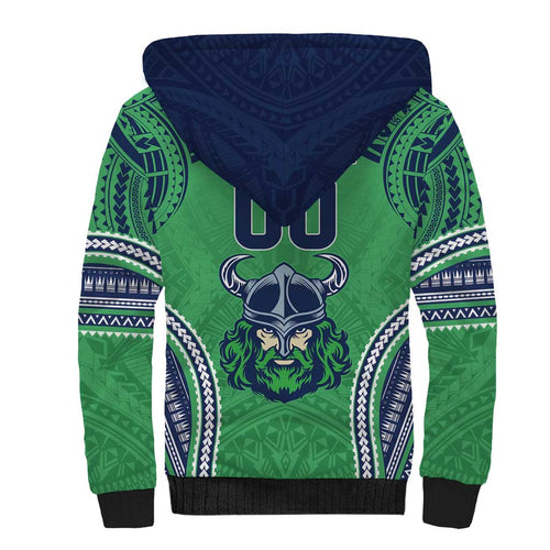 Raiders Rugby Custom Sherpa Hoodie With Polynesian Style