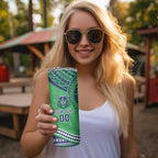 Raiders Rugby Custom Skinny Tumbler With Polynesian Style