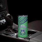 Raiders Rugby Custom Skinny Tumbler With Polynesian Style