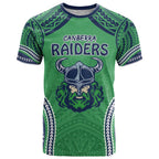 Raiders Rugby Custom T Shirt With Polynesian Style