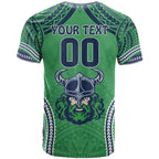 Raiders Rugby Custom T Shirt With Polynesian Style