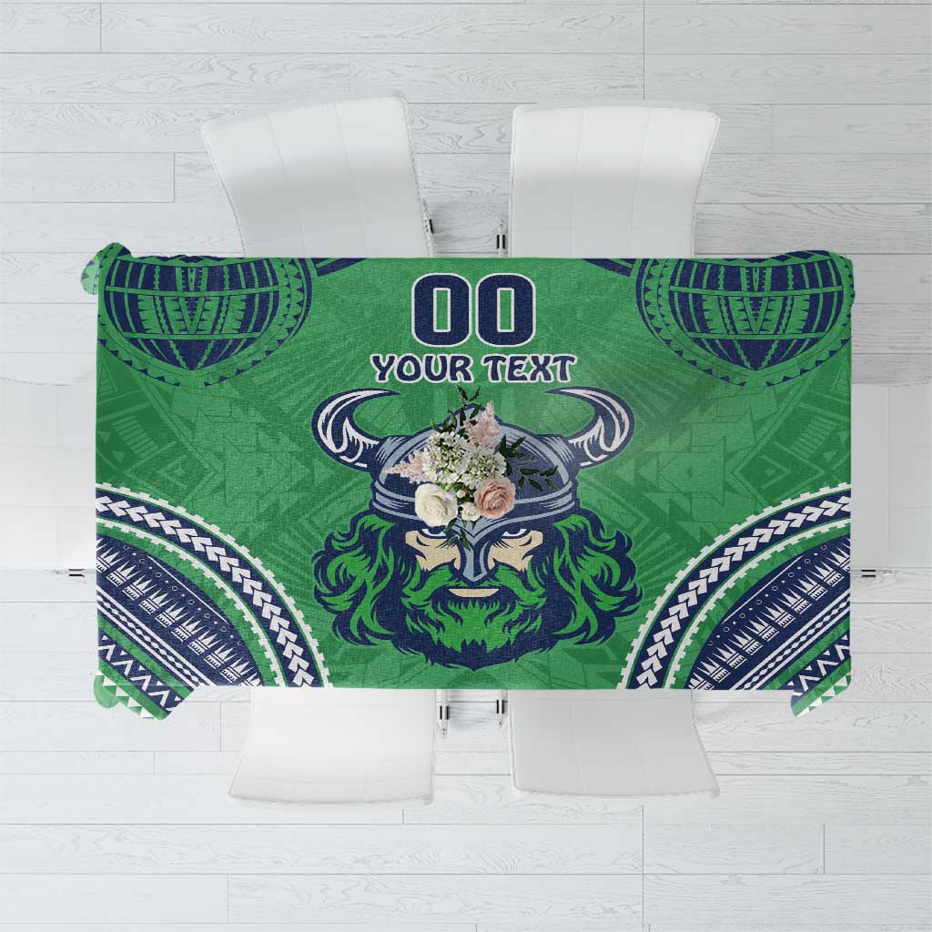 Raiders Rugby Custom Tablecloth With Polynesian Style