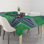 Raiders Rugby Custom Tablecloth With Polynesian Style