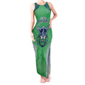 Raiders Rugby Custom Tank Maxi Dress With Polynesian Style