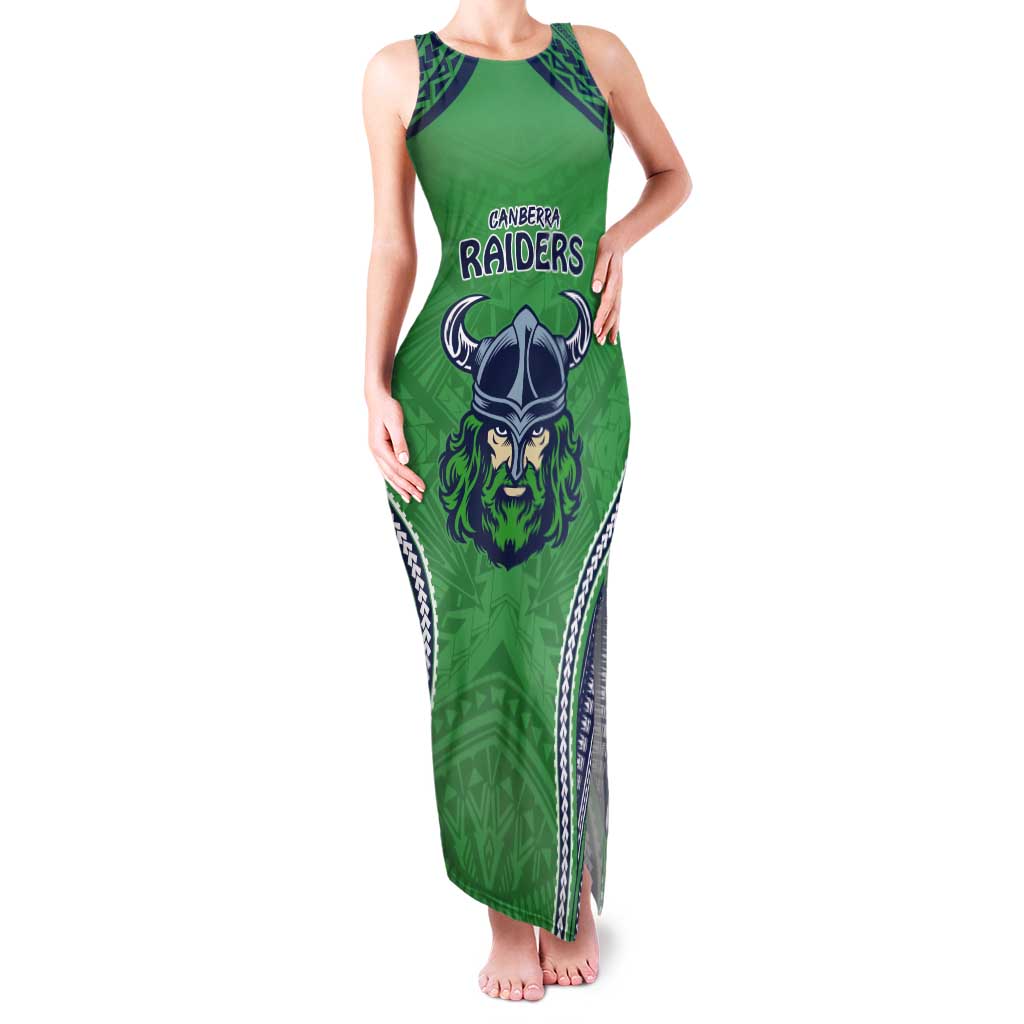 Raiders Rugby Custom Tank Maxi Dress With Polynesian Style