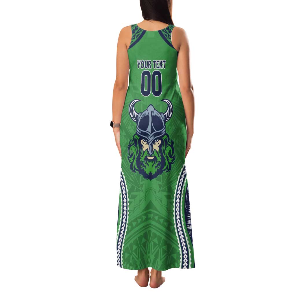 Raiders Rugby Custom Tank Maxi Dress With Polynesian Style