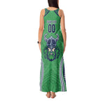 Raiders Rugby Custom Tank Maxi Dress With Polynesian Style