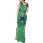 Raiders Rugby Custom Tank Maxi Dress With Polynesian Style