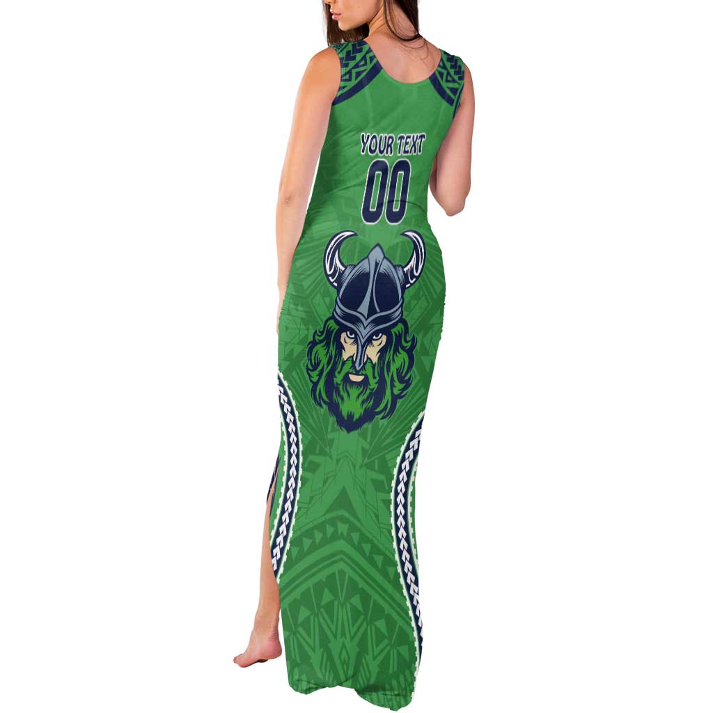 Raiders Rugby Custom Tank Maxi Dress With Polynesian Style