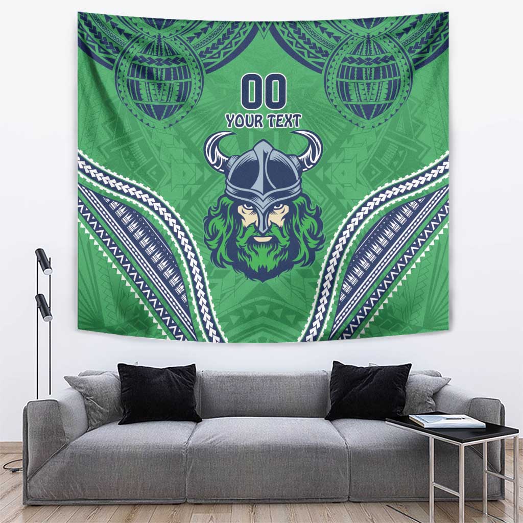 Raiders Rugby Custom Tapestry With Polynesian Style