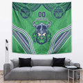 Raiders Rugby Custom Tapestry With Polynesian Style