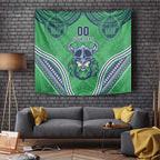 Raiders Rugby Custom Tapestry With Polynesian Style
