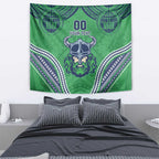 Raiders Rugby Custom Tapestry With Polynesian Style