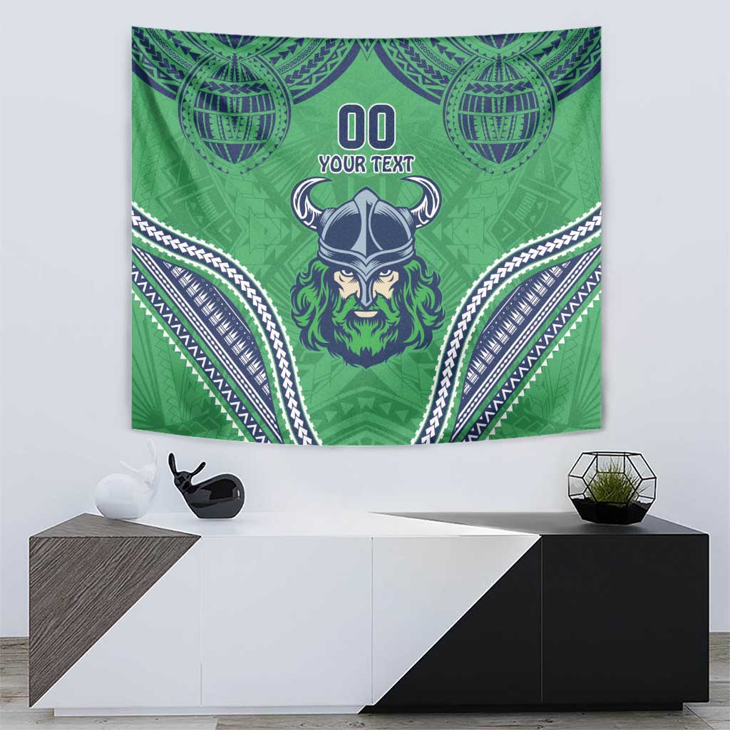 Raiders Rugby Custom Tapestry With Polynesian Style