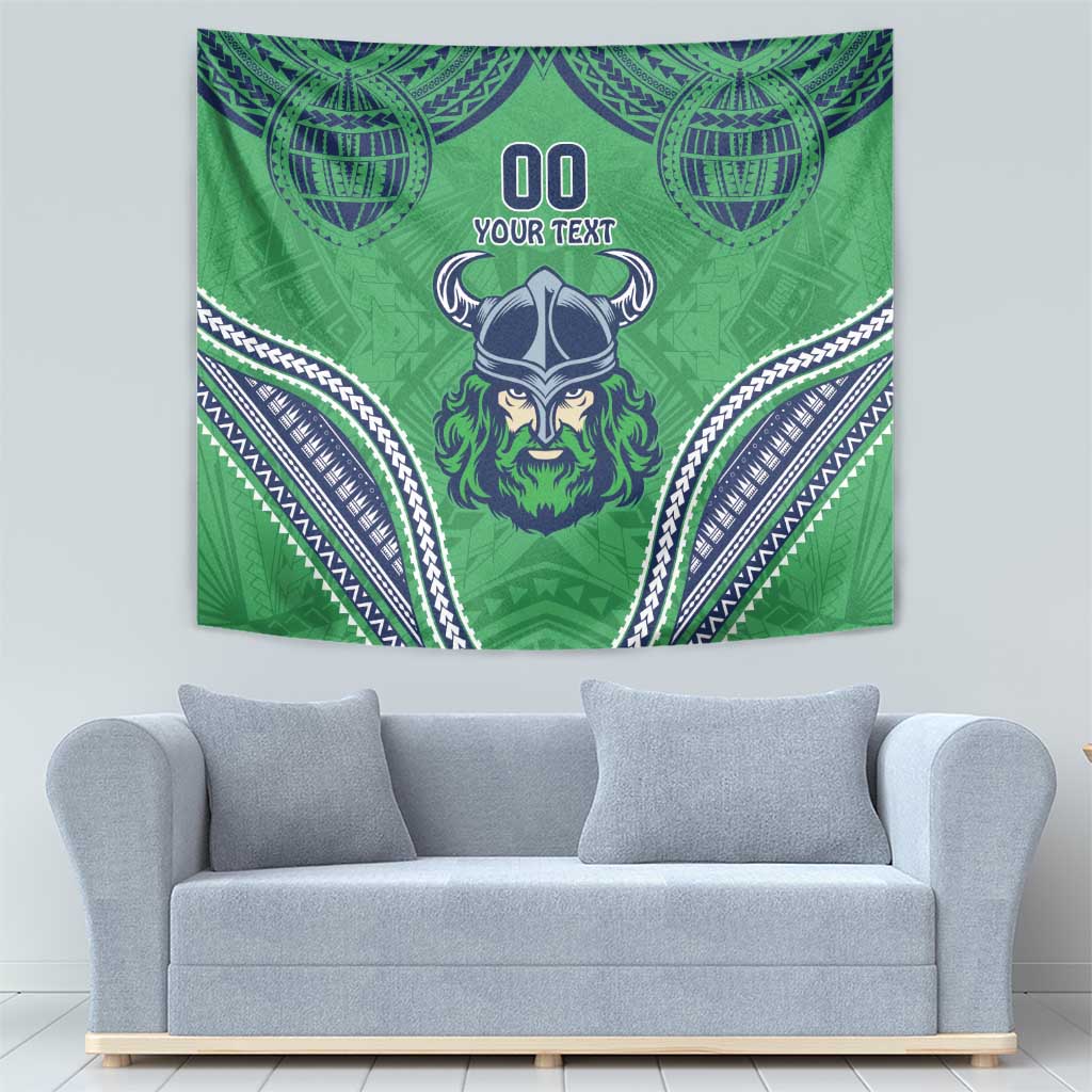 Raiders Rugby Custom Tapestry With Polynesian Style