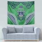 Raiders Rugby Custom Tapestry With Polynesian Style