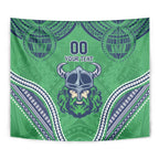 Raiders Rugby Custom Tapestry With Polynesian Style