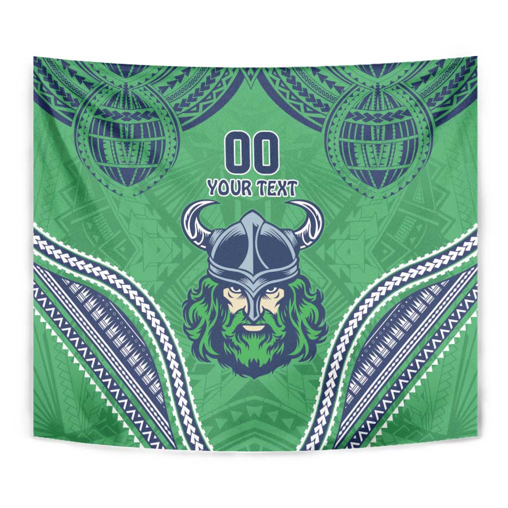 Raiders Rugby Custom Tapestry With Polynesian Style
