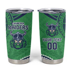 Raiders Rugby Custom Tumbler Cup With Polynesian Style