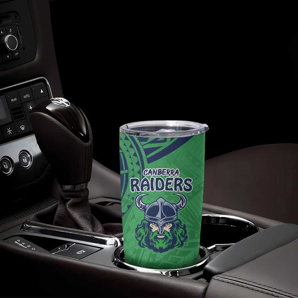 Raiders Rugby Custom Tumbler Cup With Polynesian Style