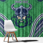 Raiders Rugby Custom Window Curtain With Polynesian Style