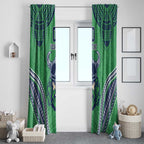 Raiders Rugby Custom Window Curtain With Polynesian Style