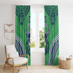 Raiders Rugby Custom Window Curtain With Polynesian Style