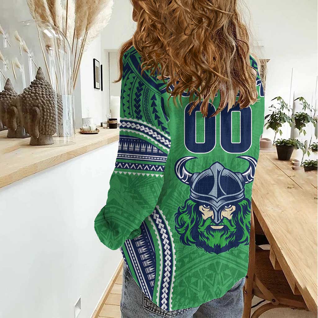 Raiders Rugby Custom Women Casual Shirt With Polynesian Style