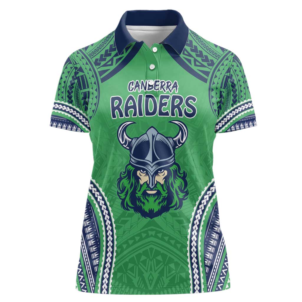Raiders Rugby Custom Women Polo Shirt With Polynesian Style