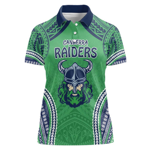 Raiders Rugby Custom Women Polo Shirt With Polynesian Style