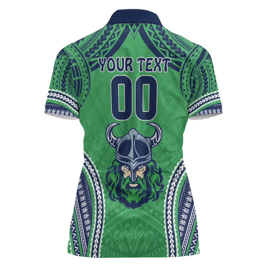 Raiders Rugby Custom Women Polo Shirt With Polynesian Style