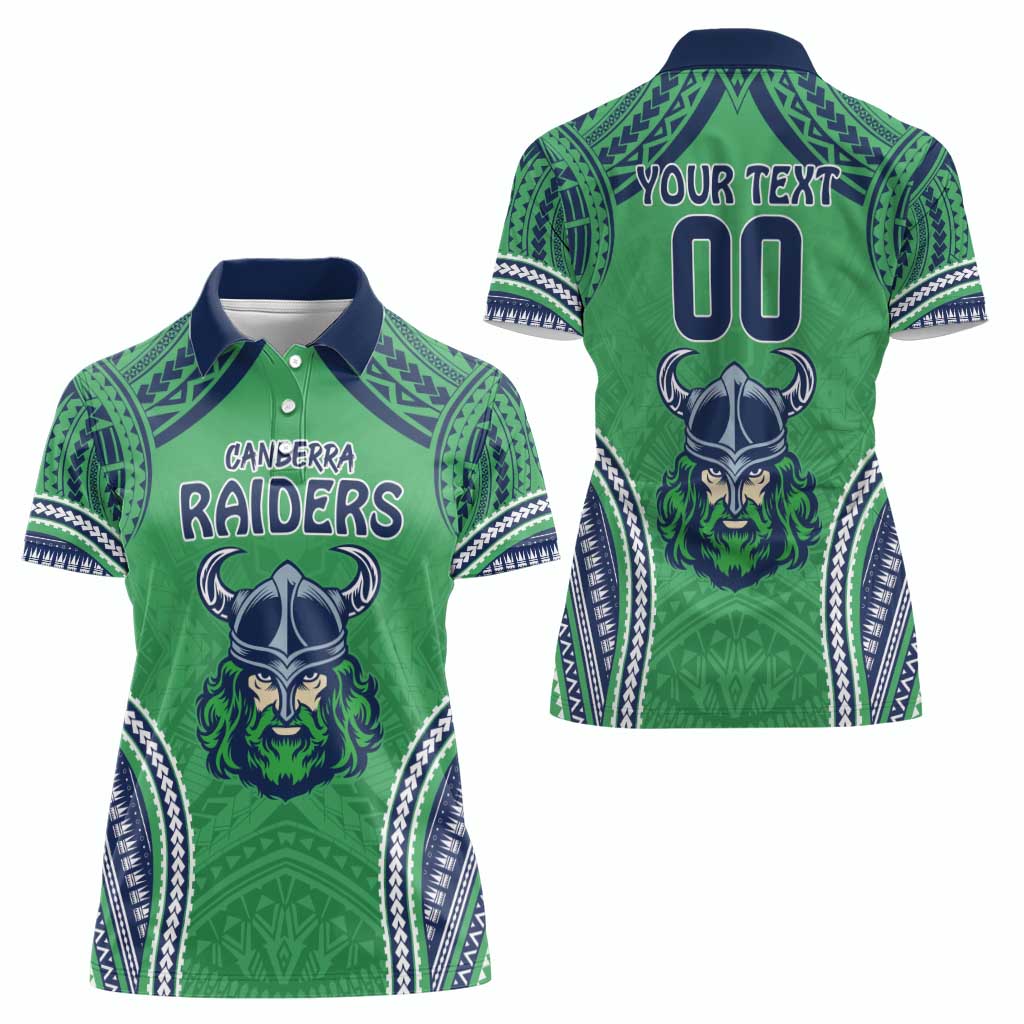 Raiders Rugby Custom Women Polo Shirt With Polynesian Style