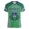 Raiders Rugby Custom Women V-Neck T-Shirt With Polynesian Style