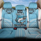 Sharks Rugby Custom Back Car Seat Cover With Polynesian Style