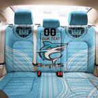 Sharks Rugby Custom Back Car Seat Cover With Polynesian Style