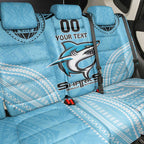 Sharks Rugby Custom Back Car Seat Cover With Polynesian Style