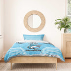 Sharks Rugby Custom Bedding Set With Polynesian Style