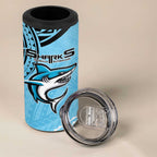 Sharks Rugby Custom 4 in 1 Can Cooler Tumbler With Polynesian Style