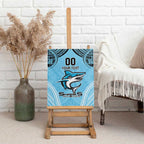 Sharks Rugby Custom Canvas Wall Art With Polynesian Style