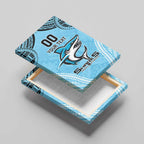 Sharks Rugby Custom Canvas Wall Art With Polynesian Style