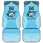 Sharks Rugby Custom Car Mats With Polynesian Style