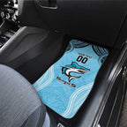 Sharks Rugby Custom Car Mats With Polynesian Style